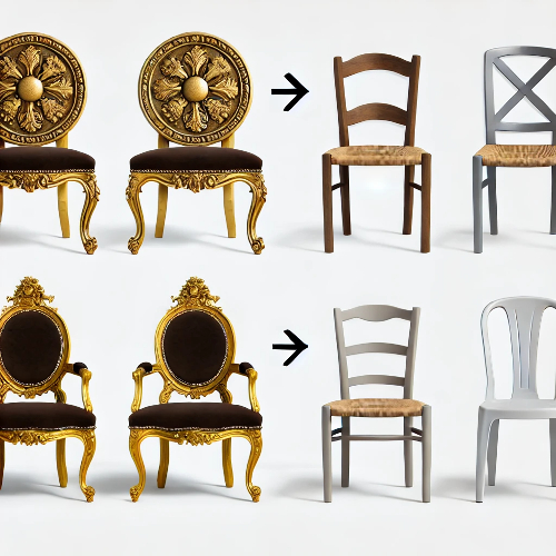 Chaise Baroque Médaillon Comparaison